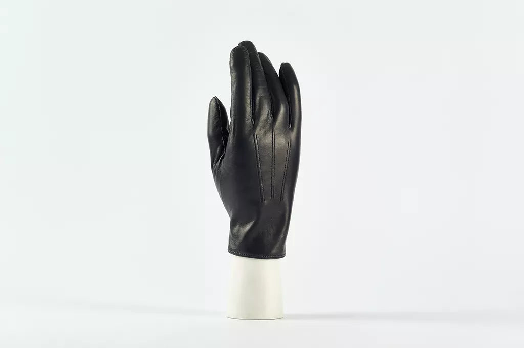 andreanoshop guanto pelle nero cuc