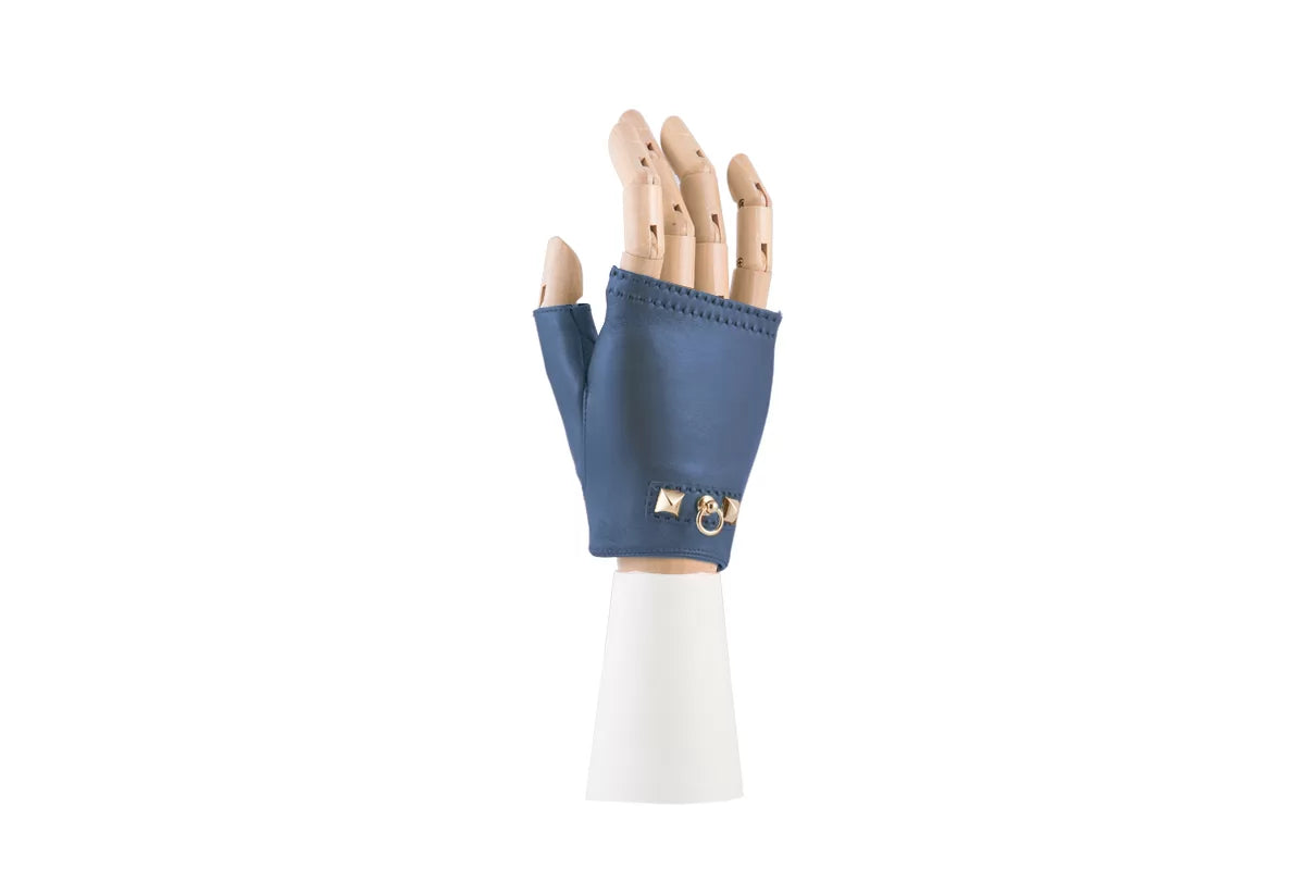 andreanoshop guanti pelle blu