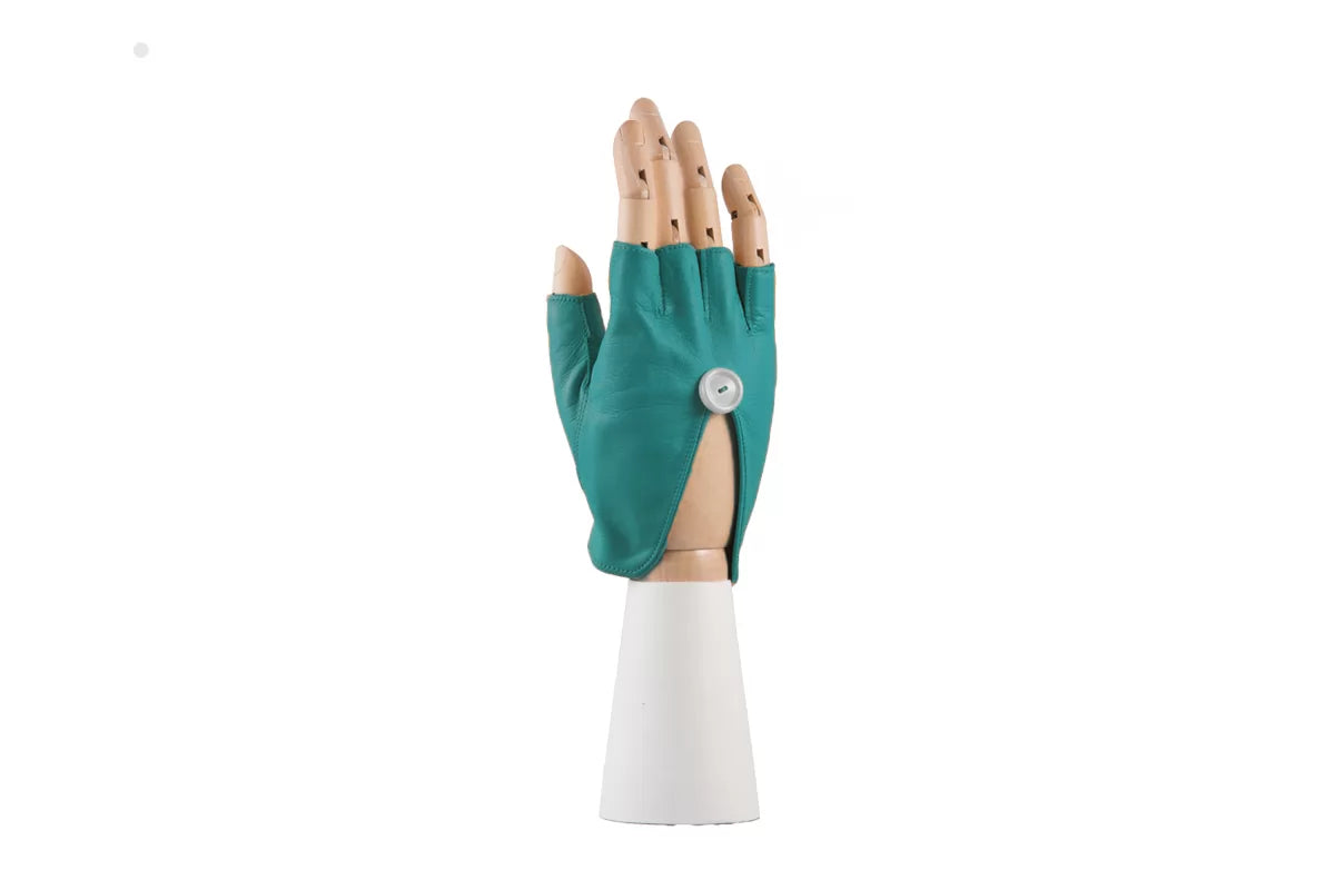 andreanoshop guanto pelle verde