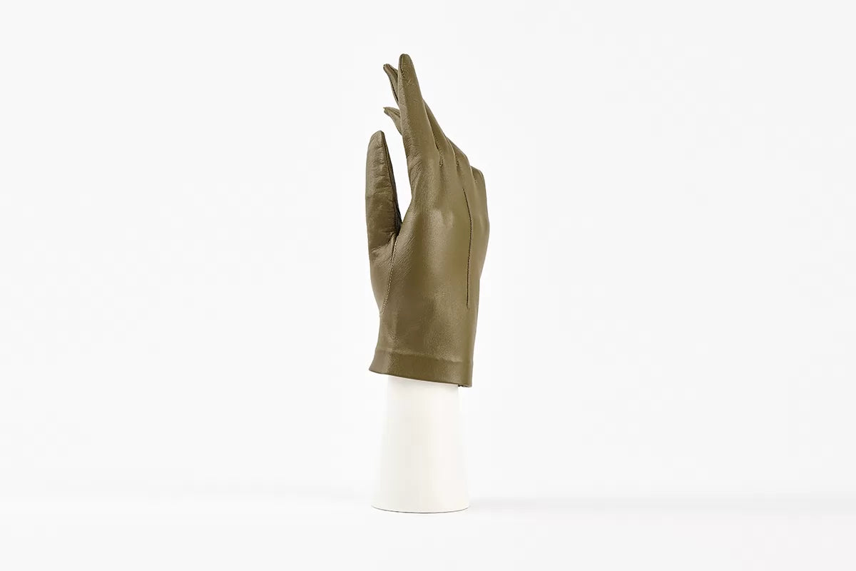 andreanoshop guanto pelle verde oliva