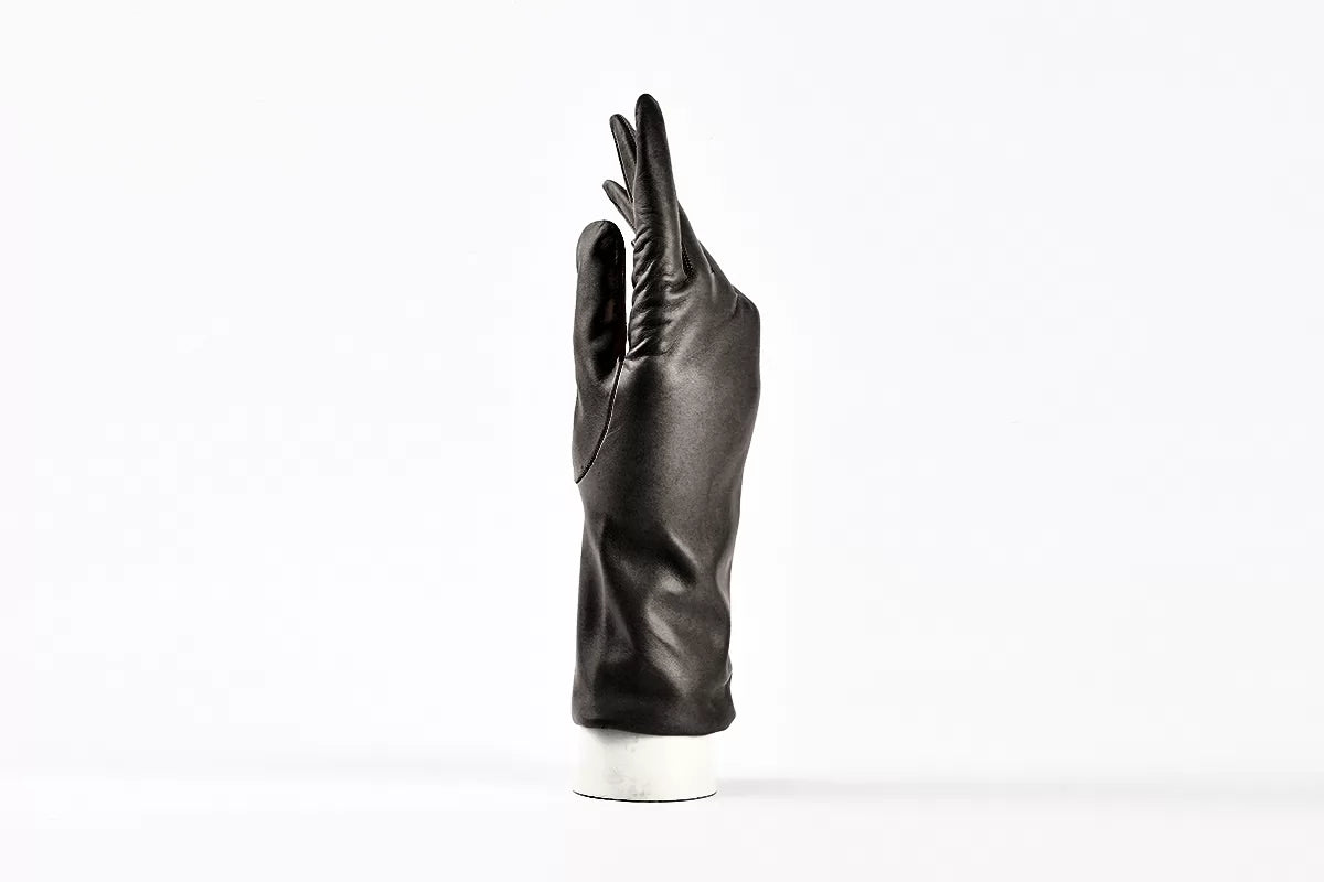 andreanoshop guanto pelle nero lungo