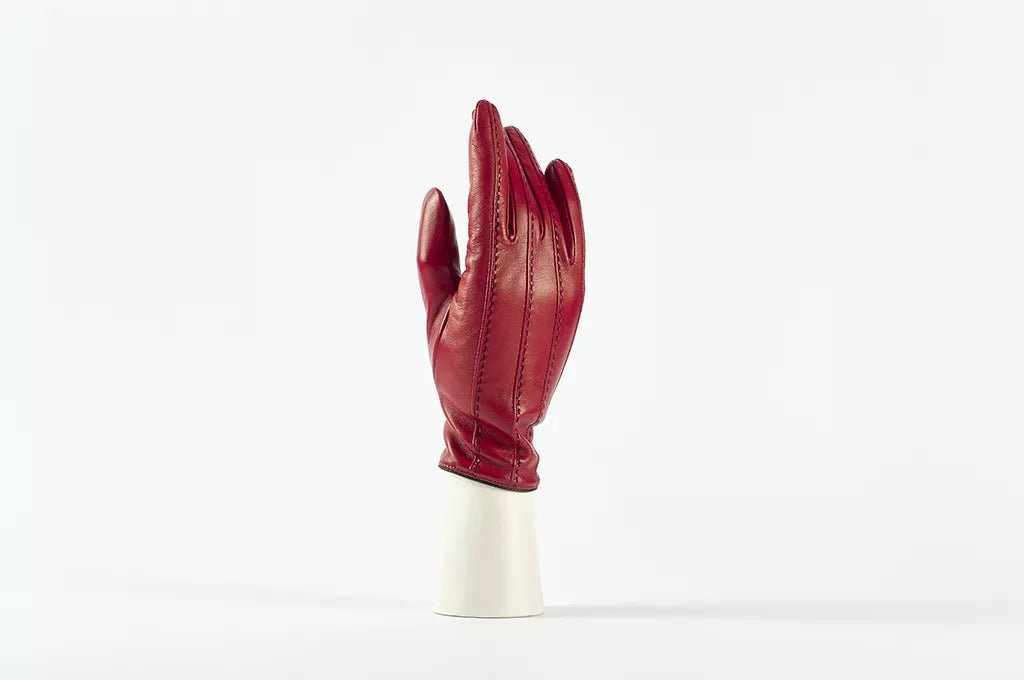 andreanoshop guanti pelle rosso