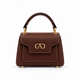 Pochette Coffret mini bag in pelle stampa vitello Tracolla e Catena Oro