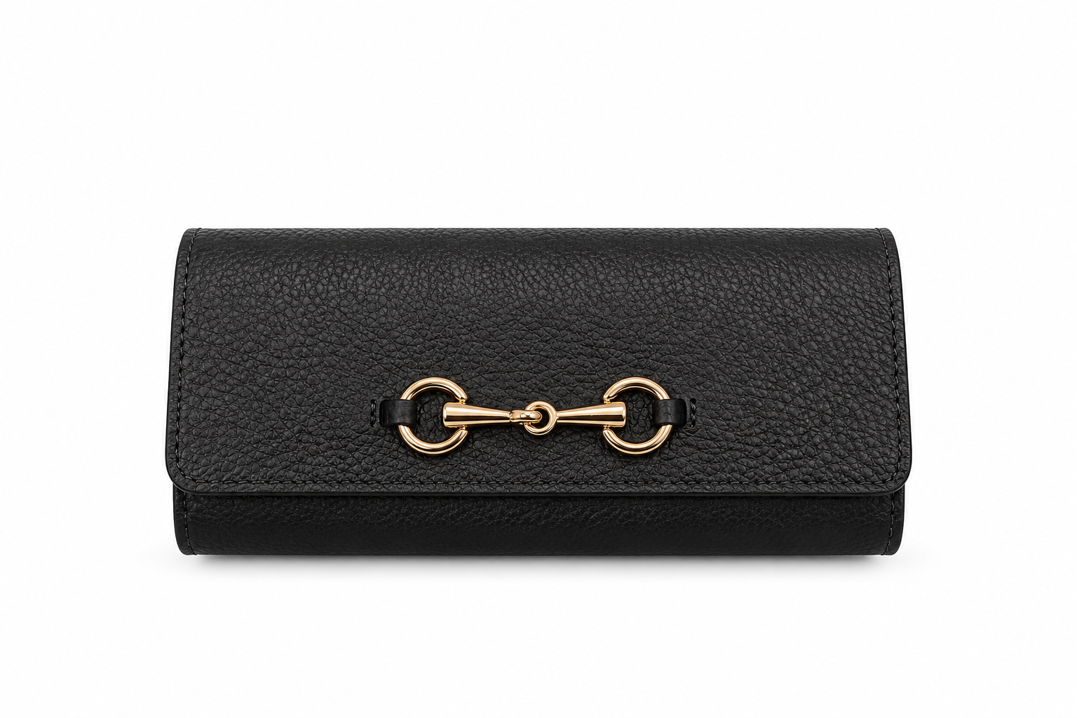 Portafoglio "Zelda" Large in pelle vitello tipo Dollaro con Morsetto Oro – Made in Italy